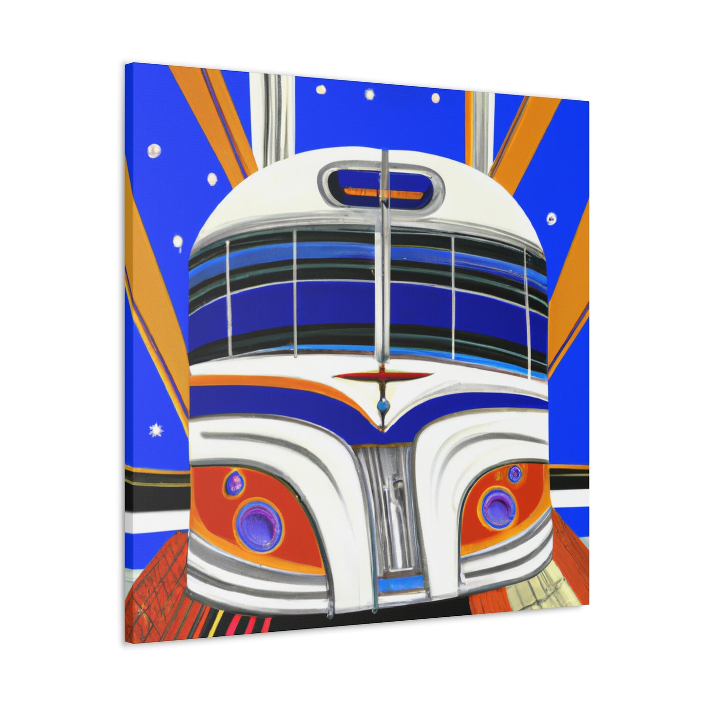 "Bus Goes Art Deco" - Canvas