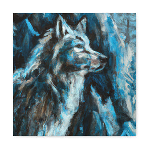 Wolf in Moonlight Glow - Canvas