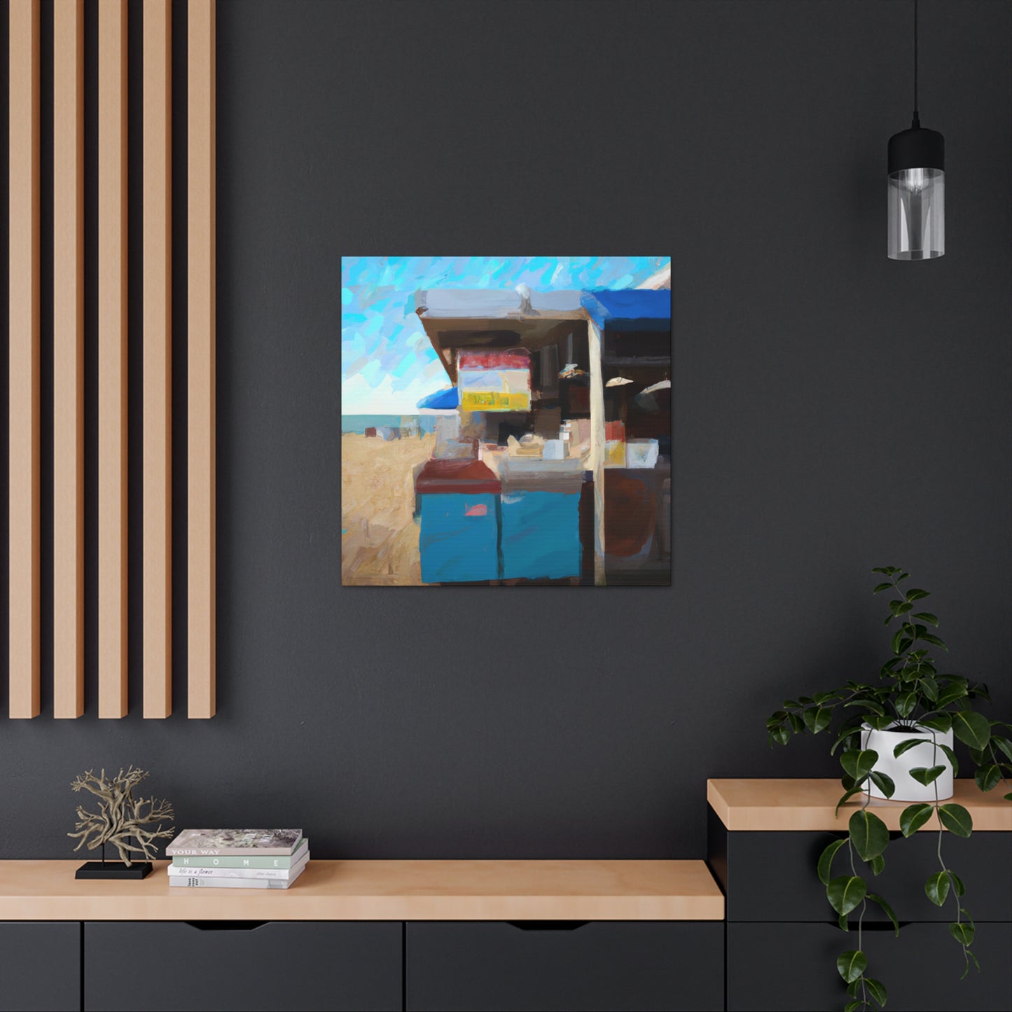 "Beach Shops Vista" - Canvas