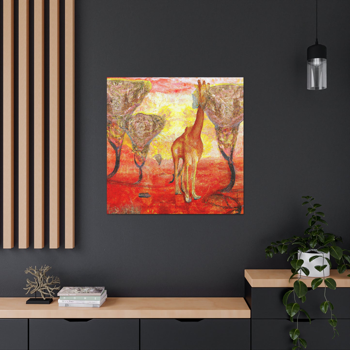 Giraffe's Surreal Dream - Canvas