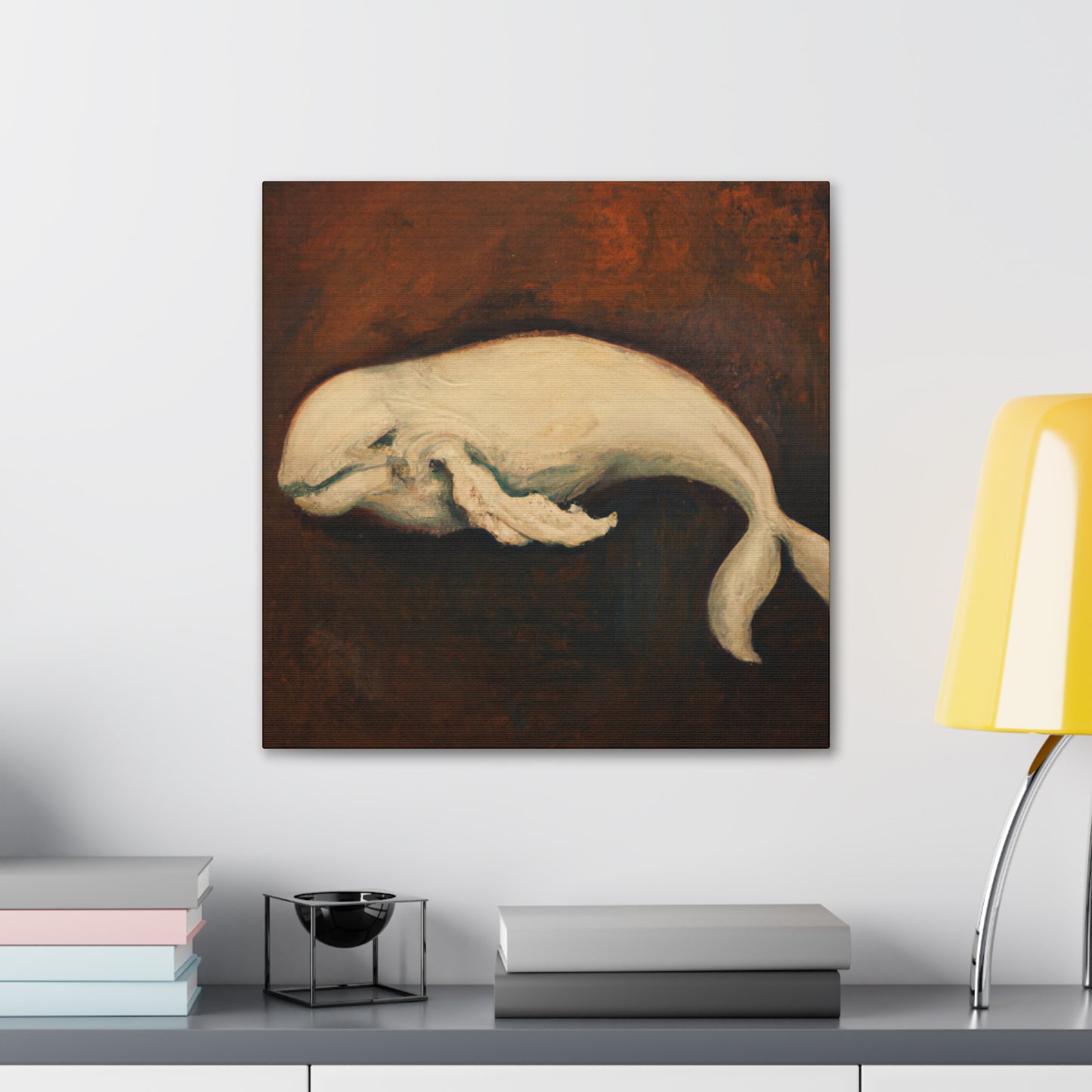 Beluga Whale Serenely - Canvas