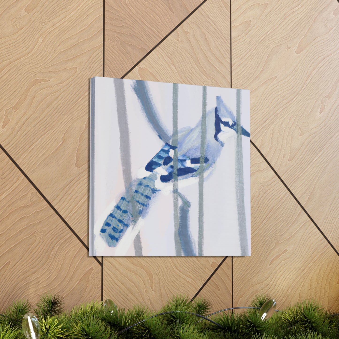 "Blue Jay In Flight" - Canvas