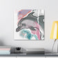 Dolphin Dance Abstraction - Canvas