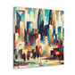 "Cityscape Symphony: Charlotte Rhapsody" - Canvas