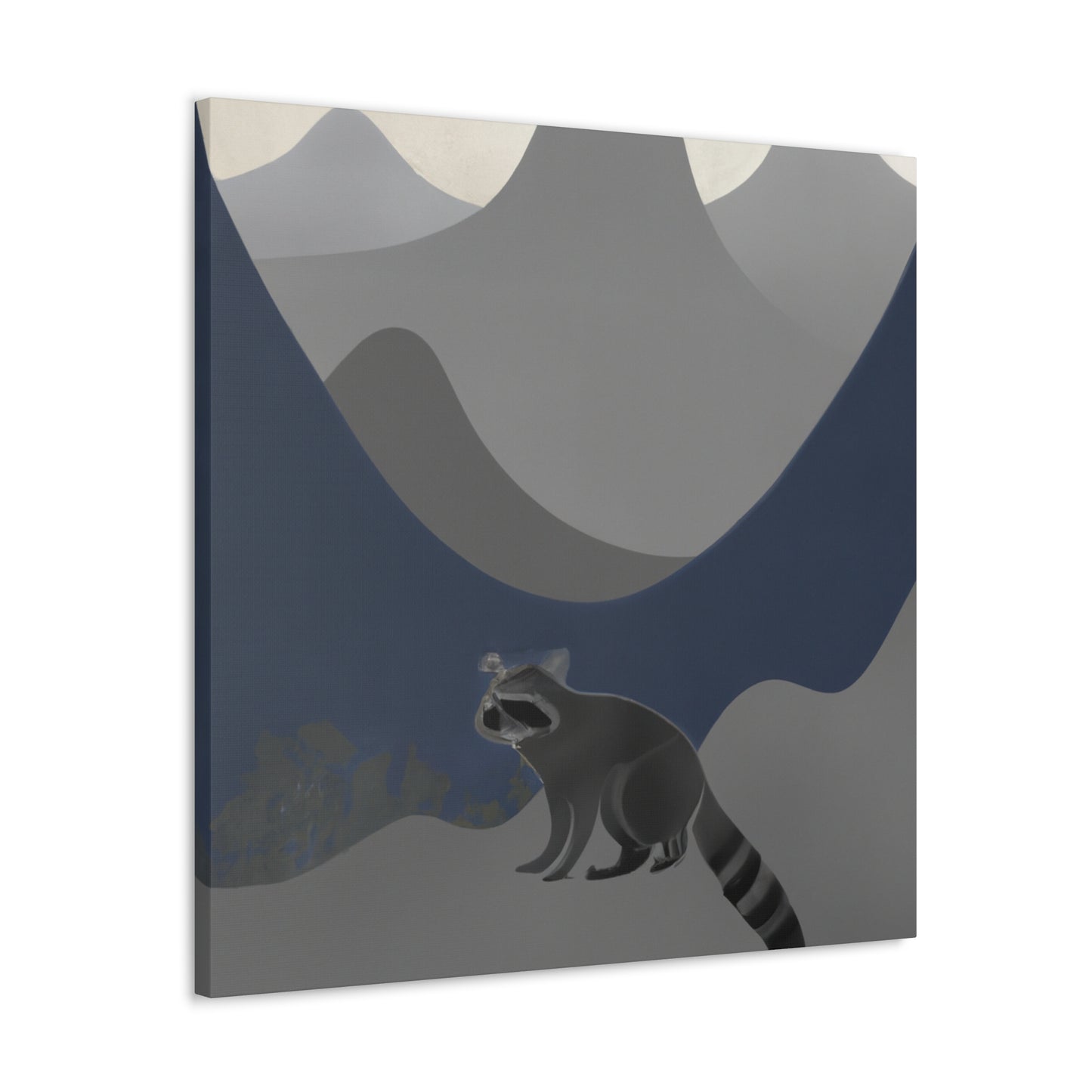 Raccoon In Blossom Time - Canvas