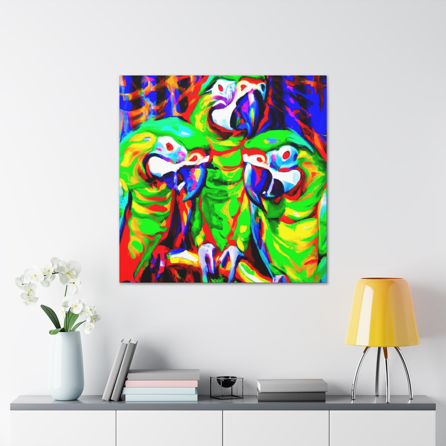 Parrots of the Amazon - Canvas