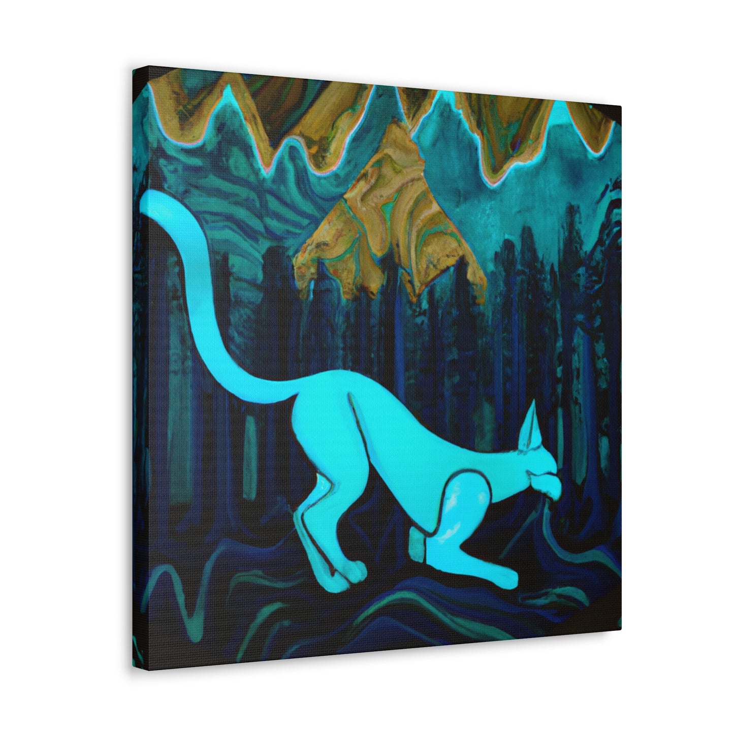 Cougar in Motion Art - Canvas