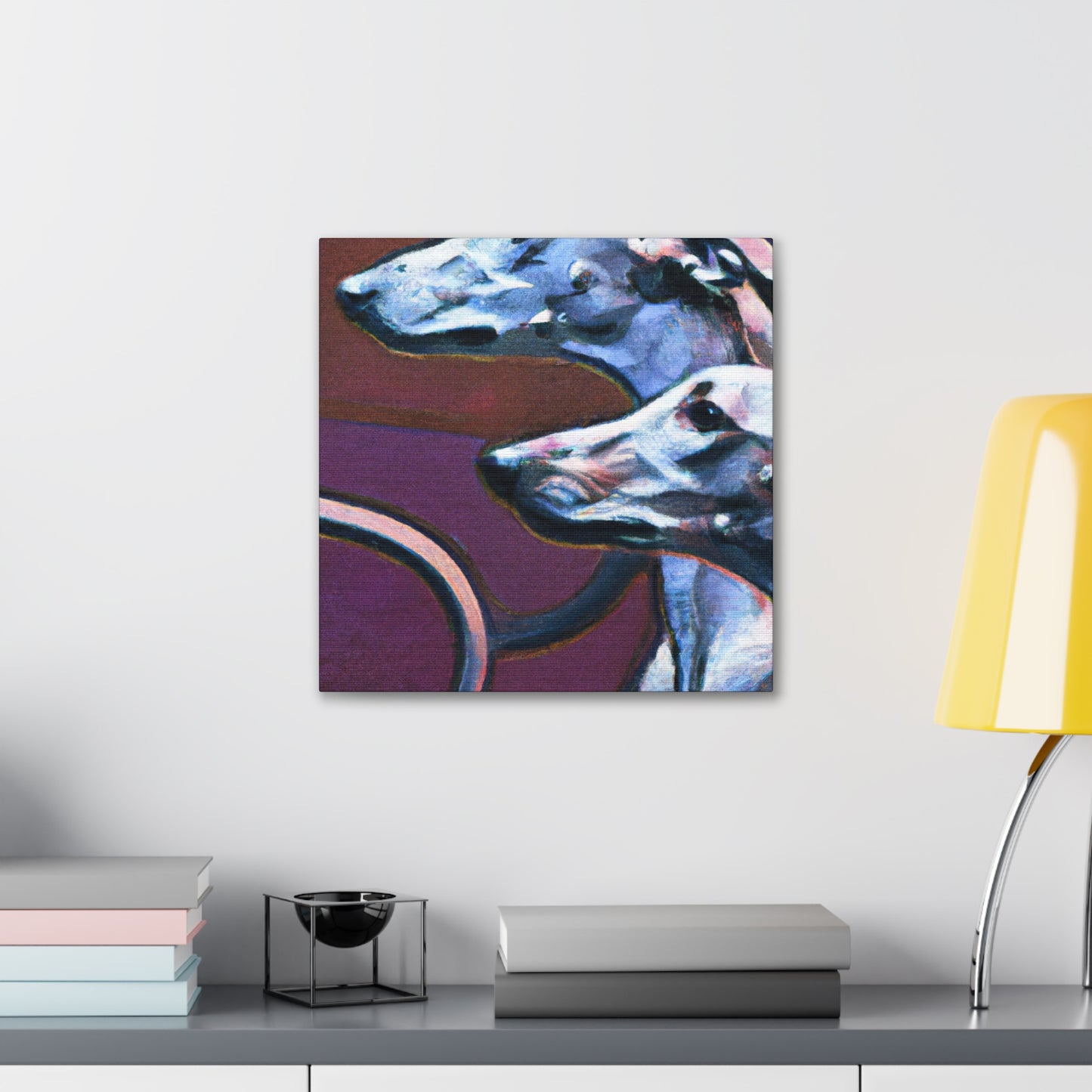 Greyhound in Motion - Canvas