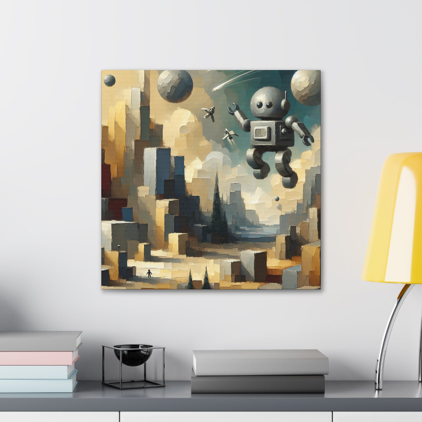 "Robotic Cosmic Wonderland" - Canvas