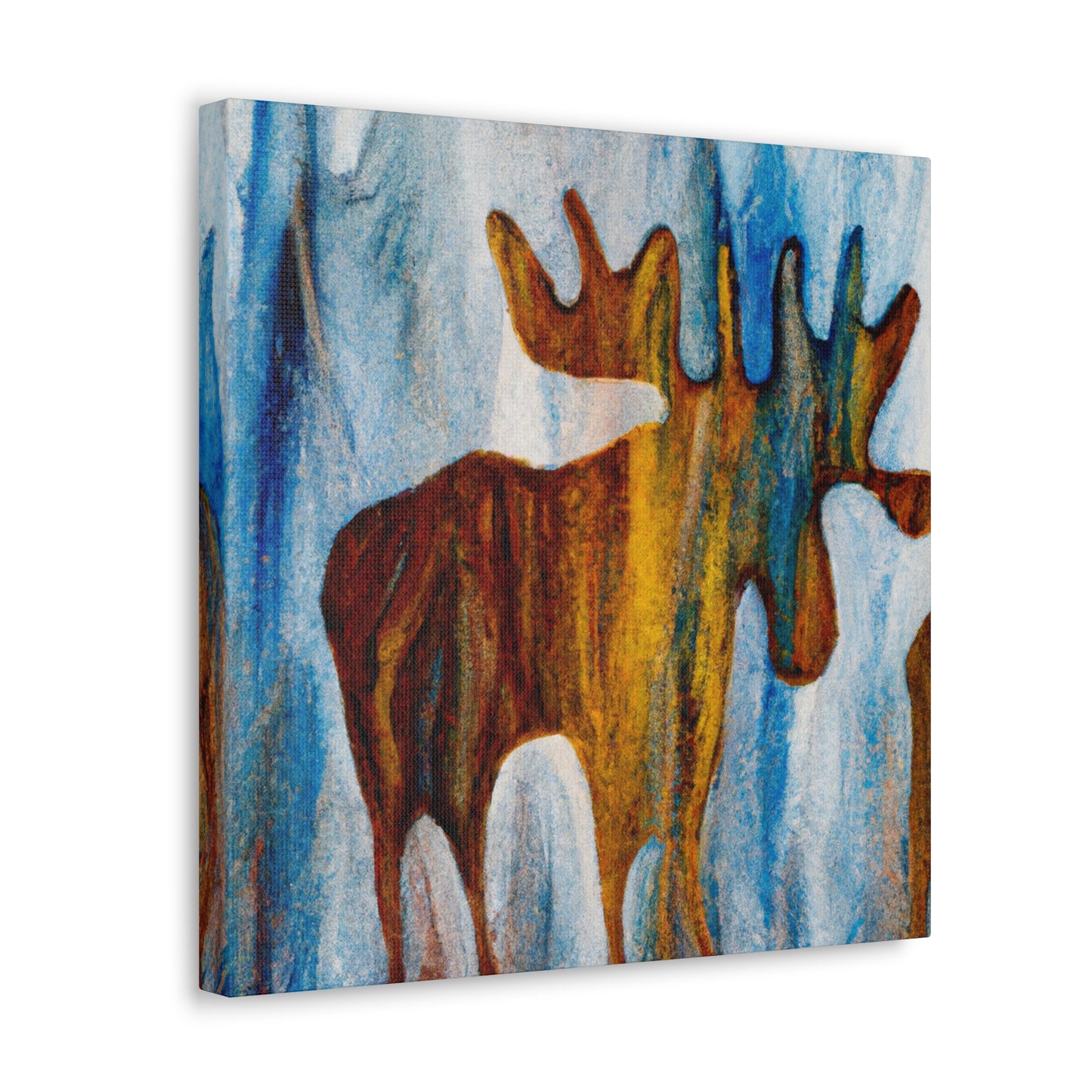 "Elk in Serene Reflection" - Canvas