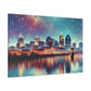 "Urban Tapestry of Cincinnati" - Canvas