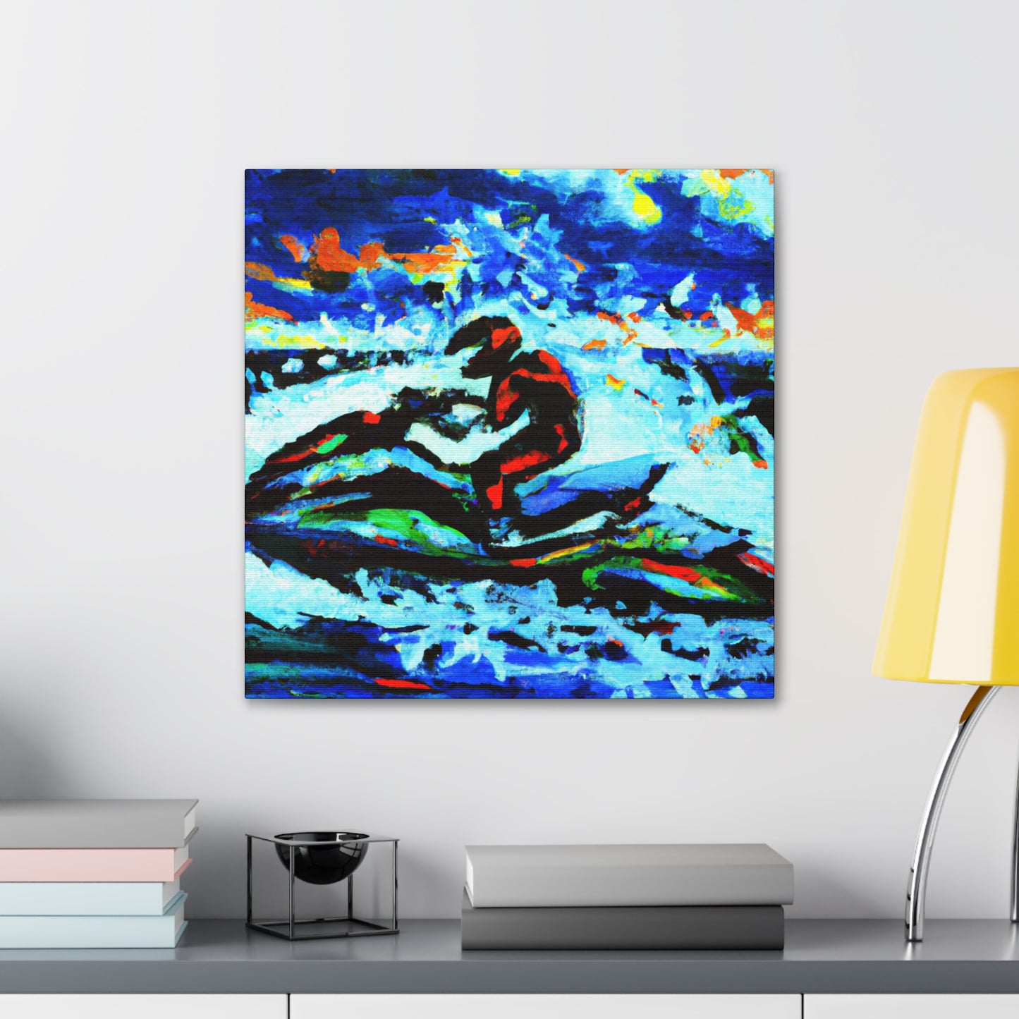 Jet Skiing Expressionism - Canvas