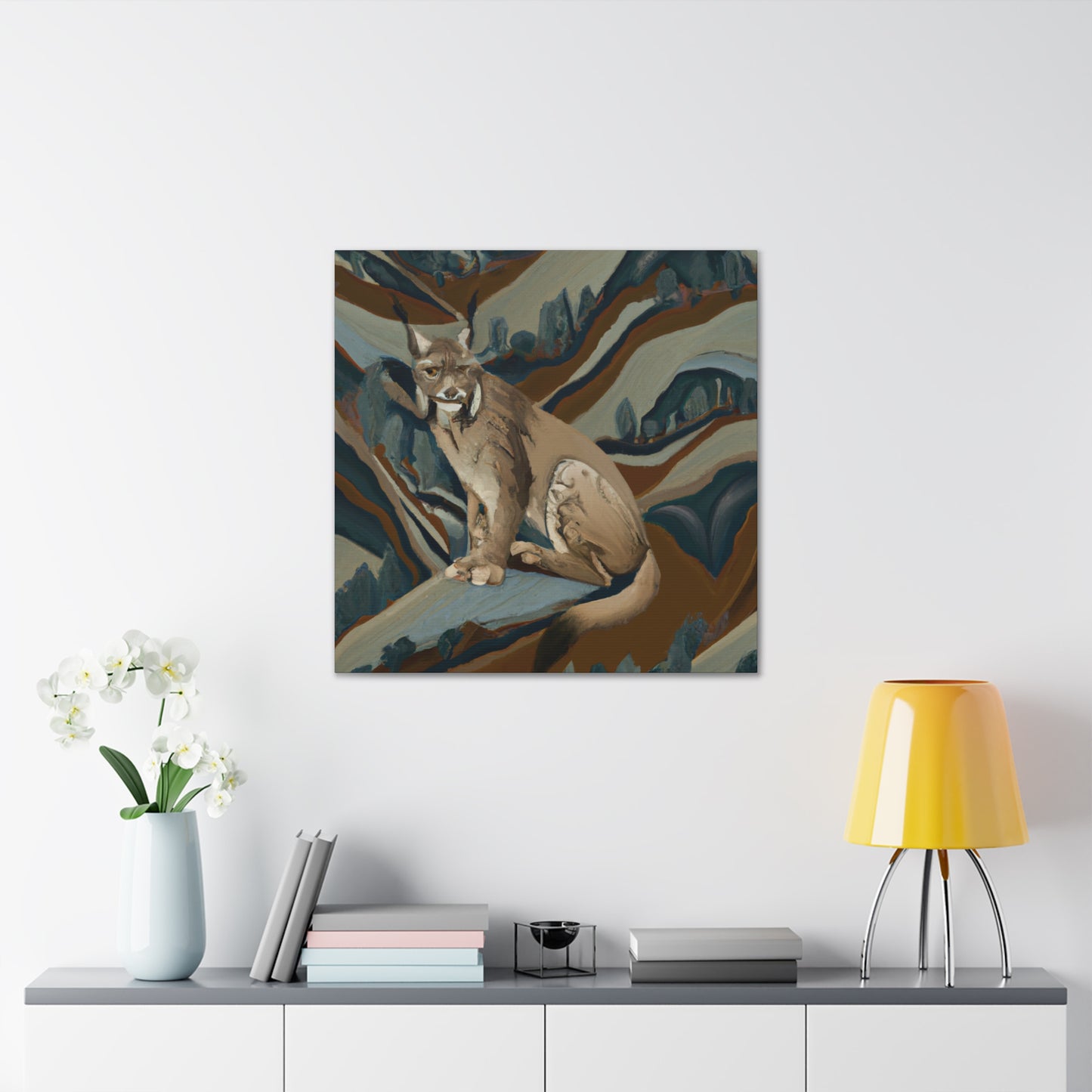 "Lynx in Art Deco". - Canvas