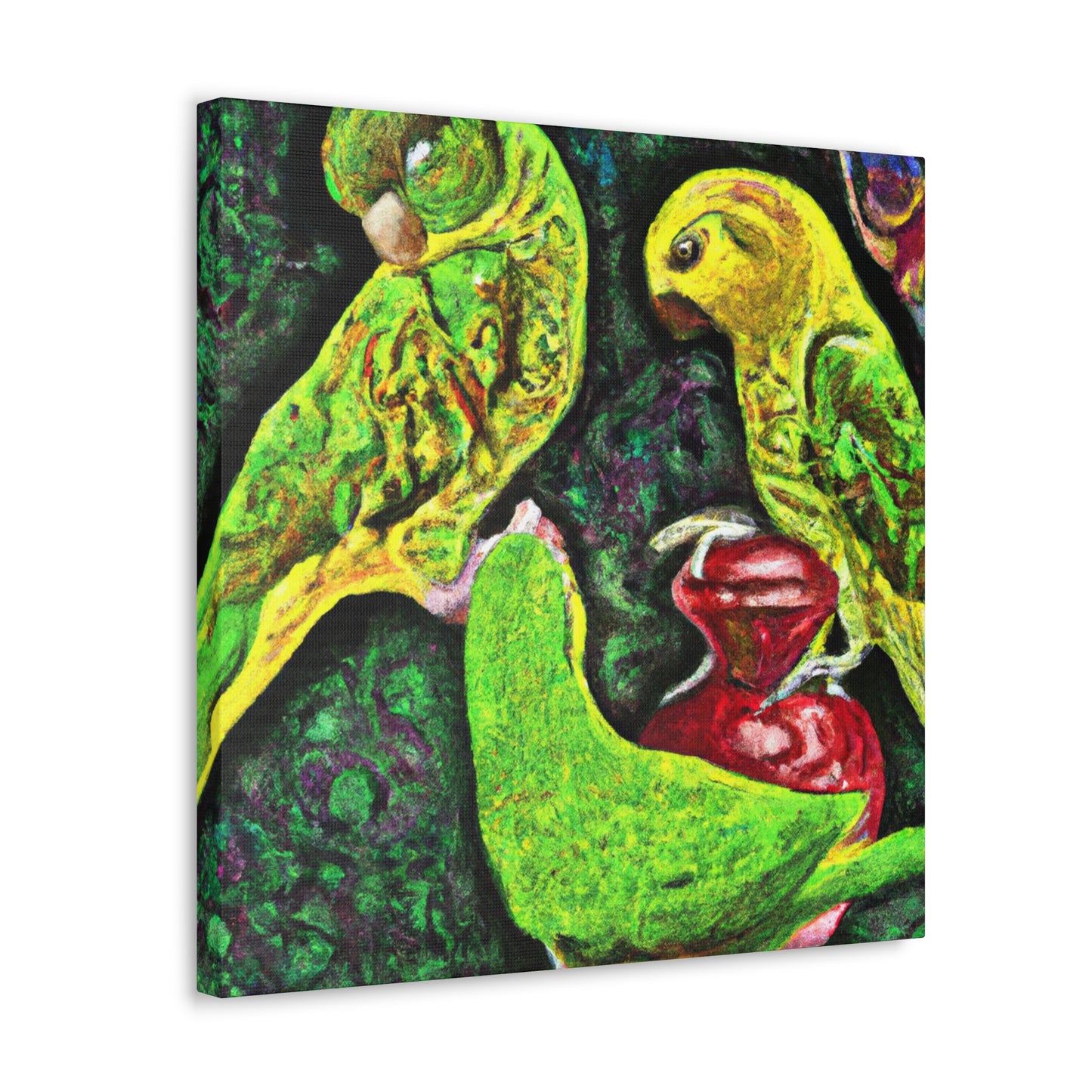 "Conures in Heavens Haze" - Canvas