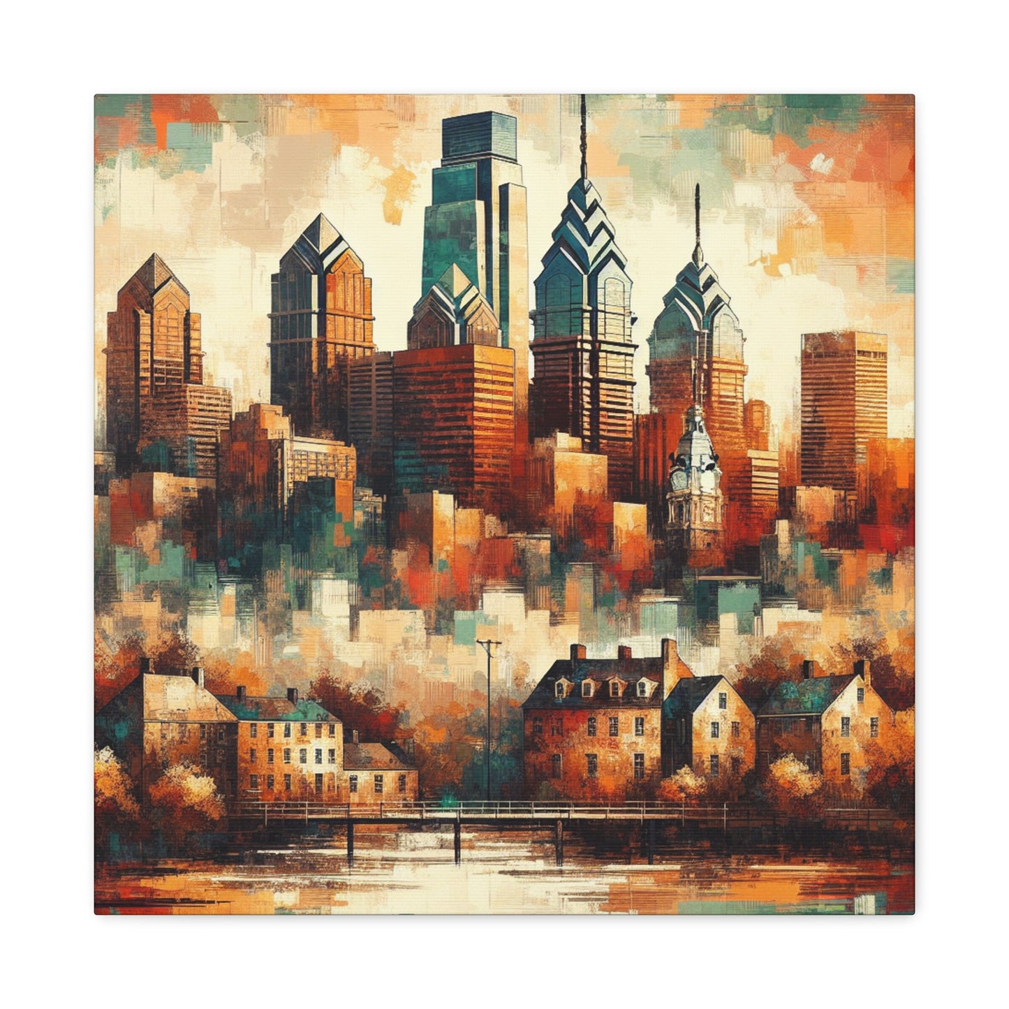 "City Pulse, Vibrant Echoes" - Canvas