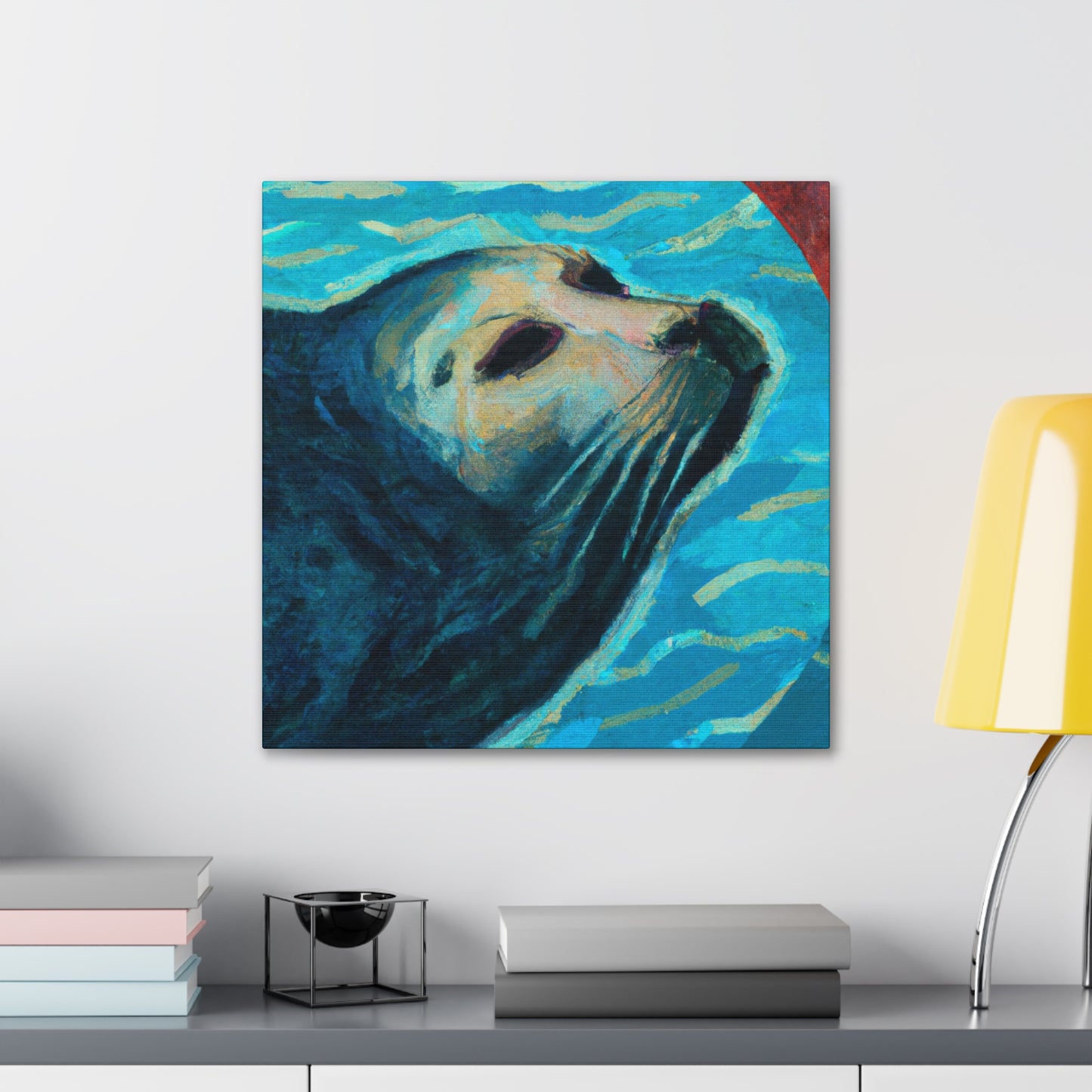 "Seal in Art Deco" - Canvas