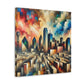 "Whirling Metropolis Vibrations" - Canvas