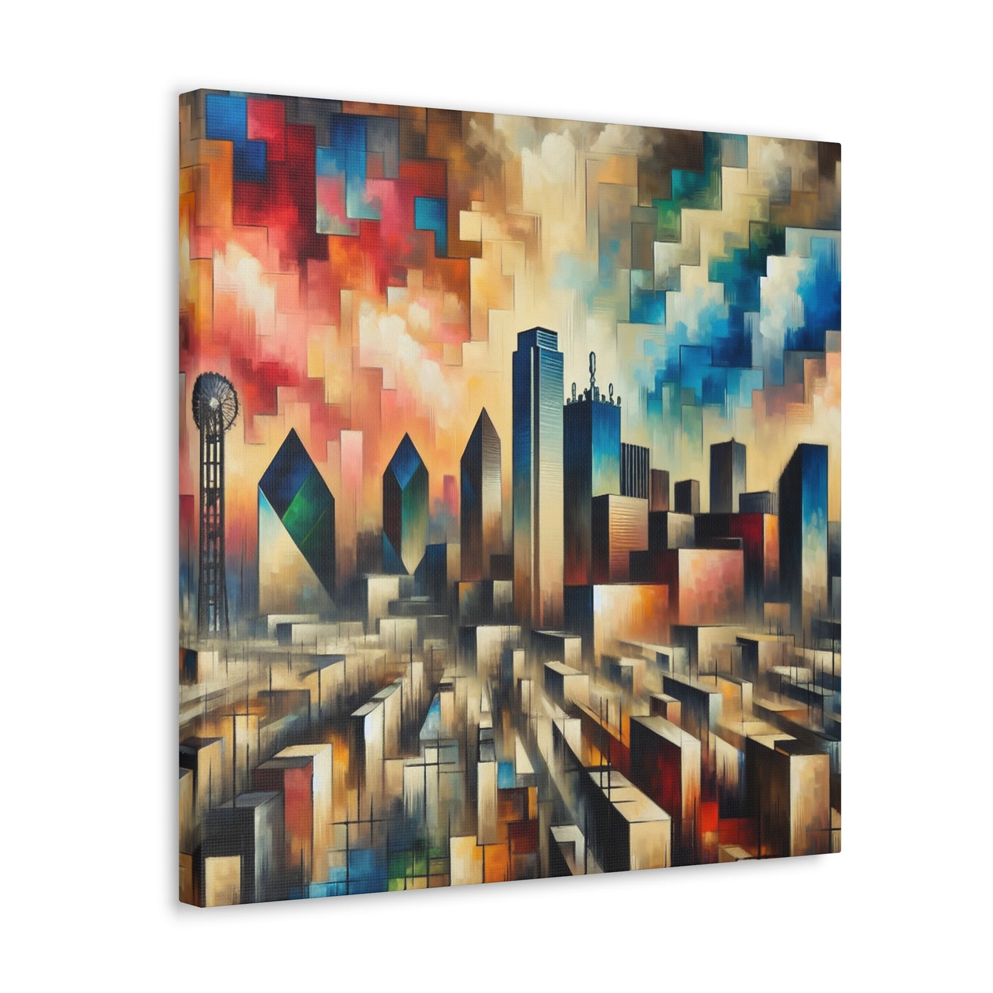 "Whirling Metropolis Vibrations" - Canvas