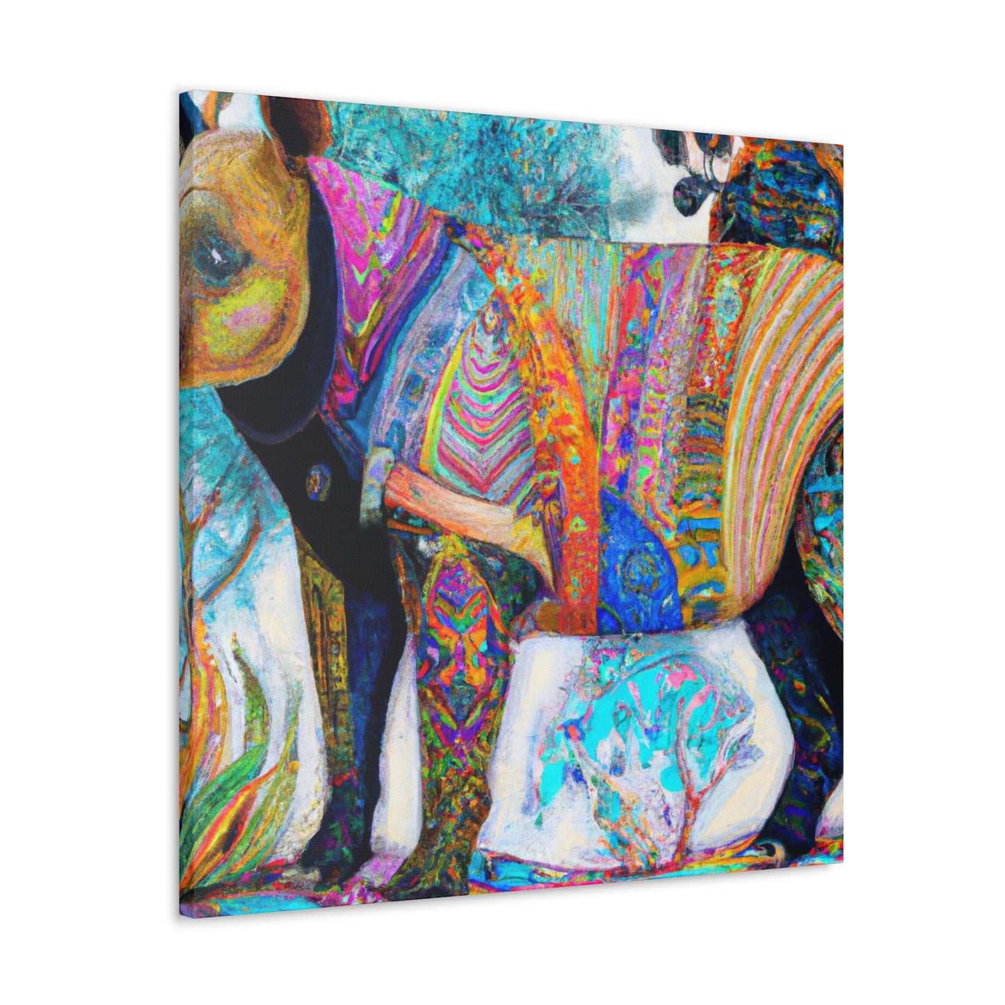 "Tapir in Primitive Hues" - Canvas