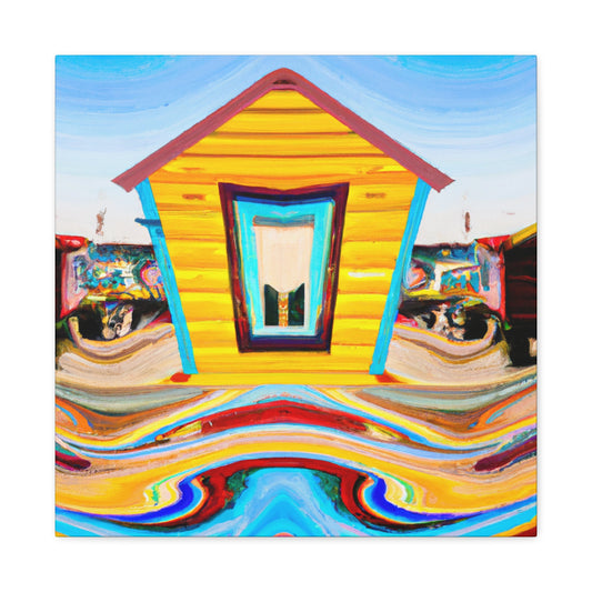 "Beach Hut Blissful Bliss" - Canvas