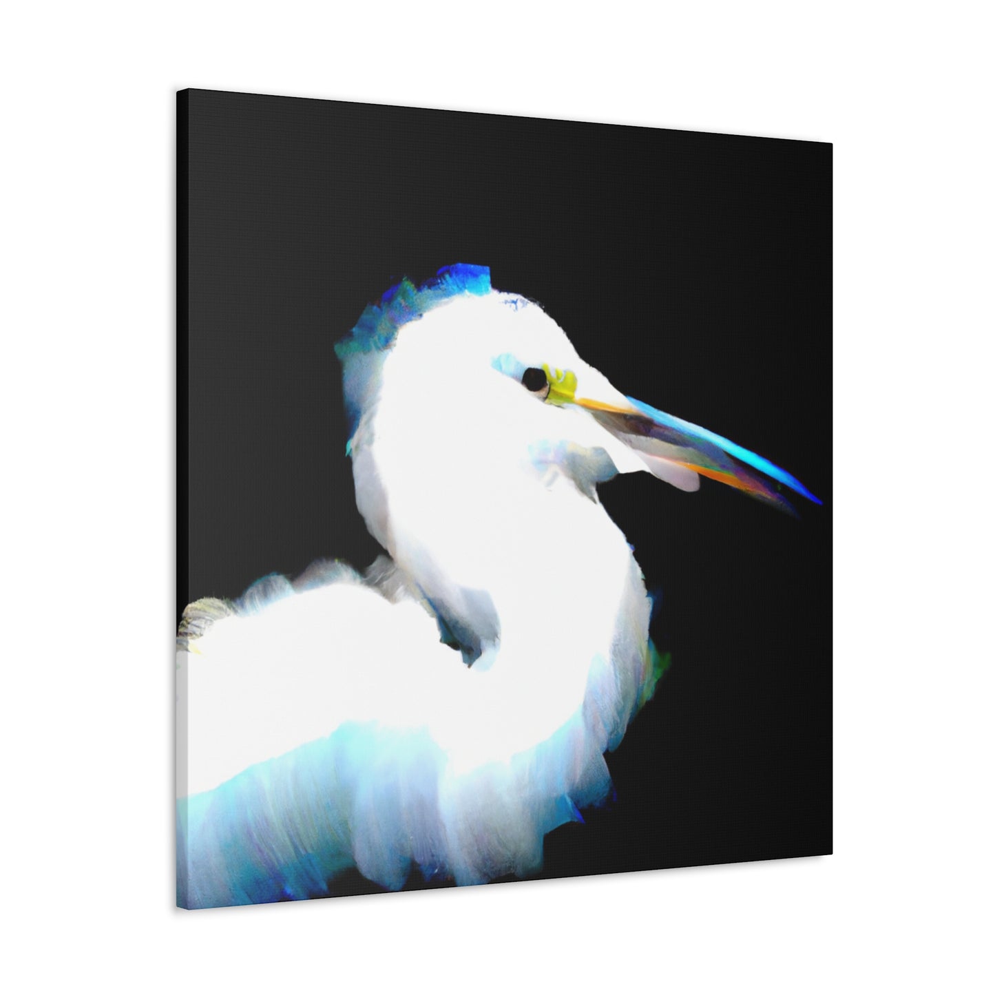 Snowy Egret Memory. - Canvas