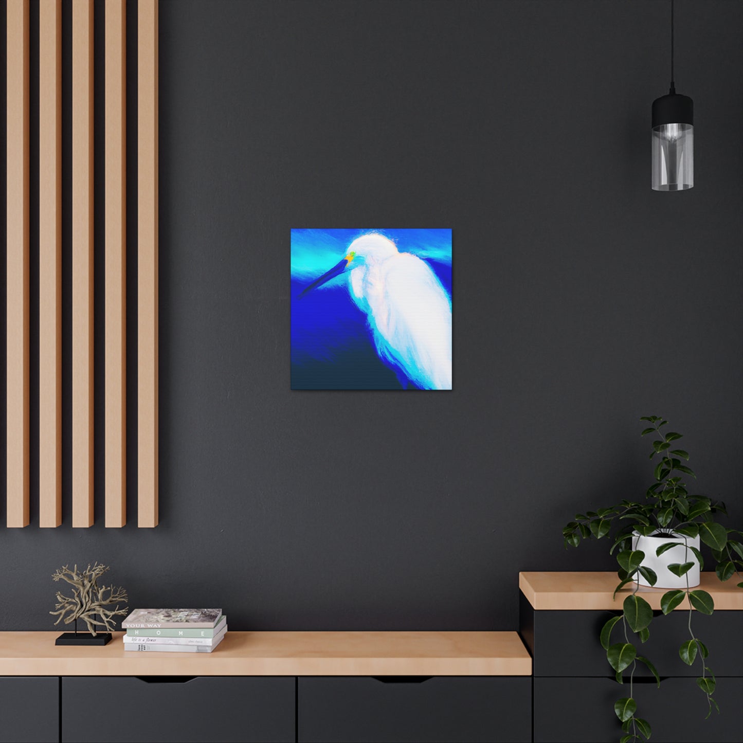 Snowy Egret Surreal - Canvas