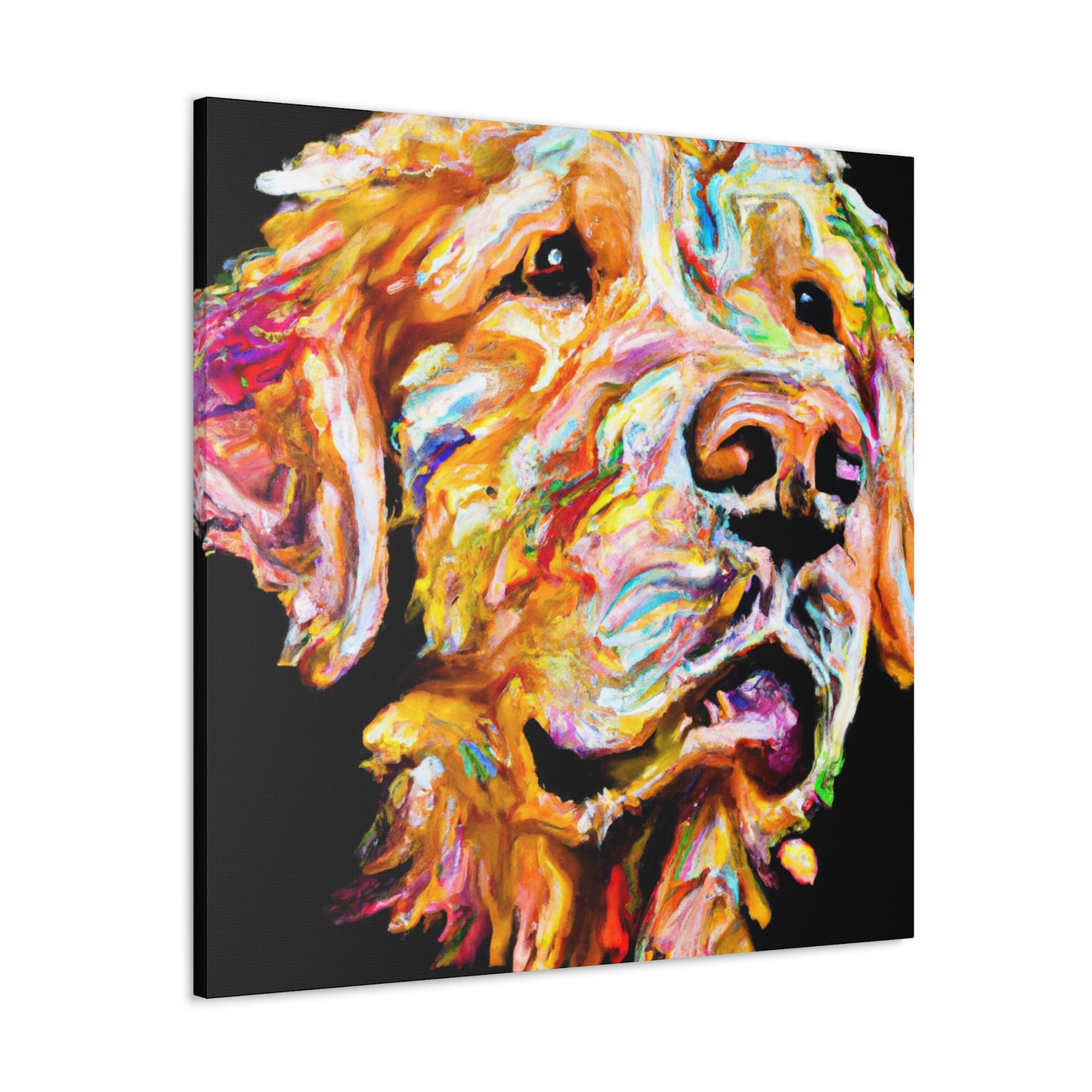 Golden Retriever Glow - Canvas