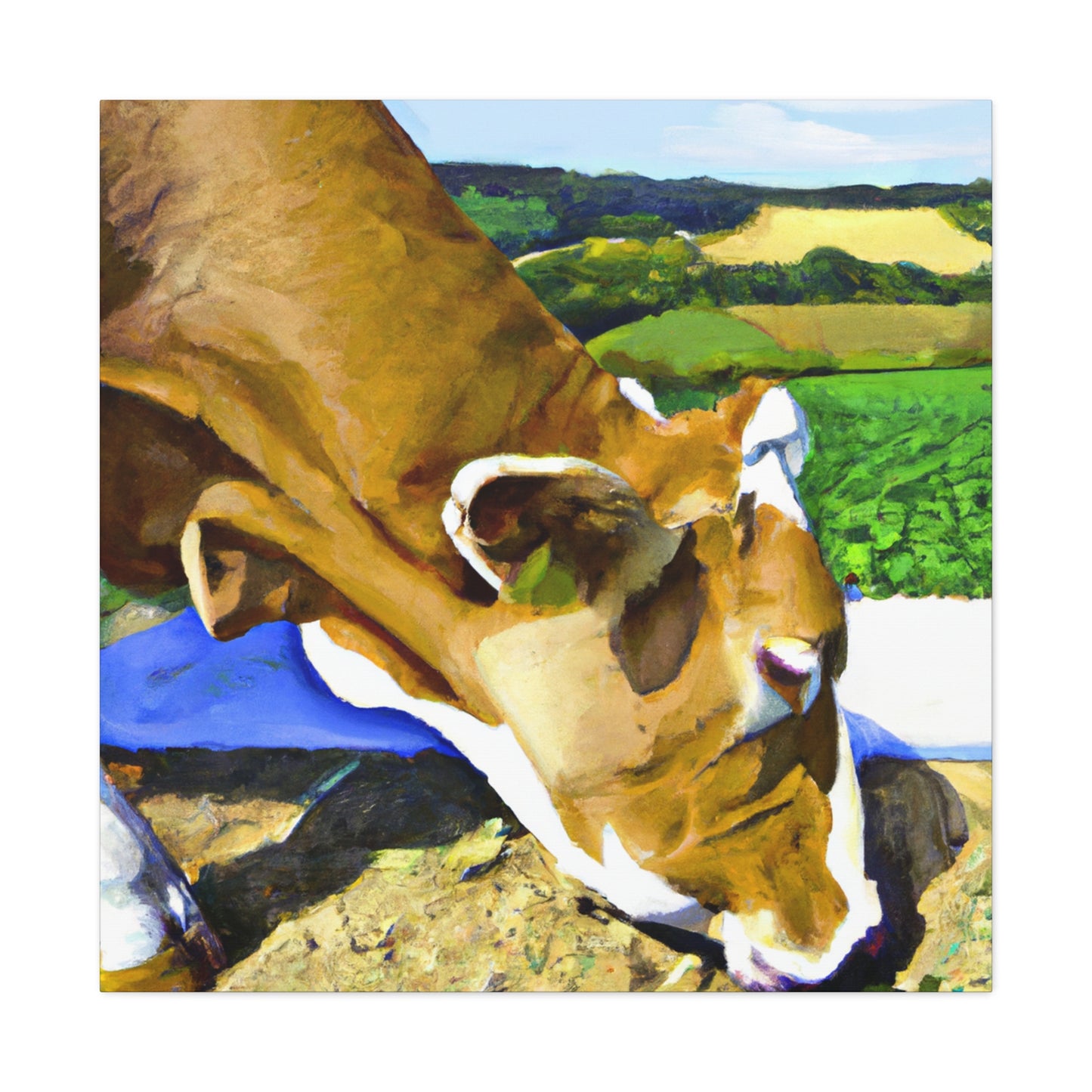 "Jersey Cow in Perspective" - Canvas