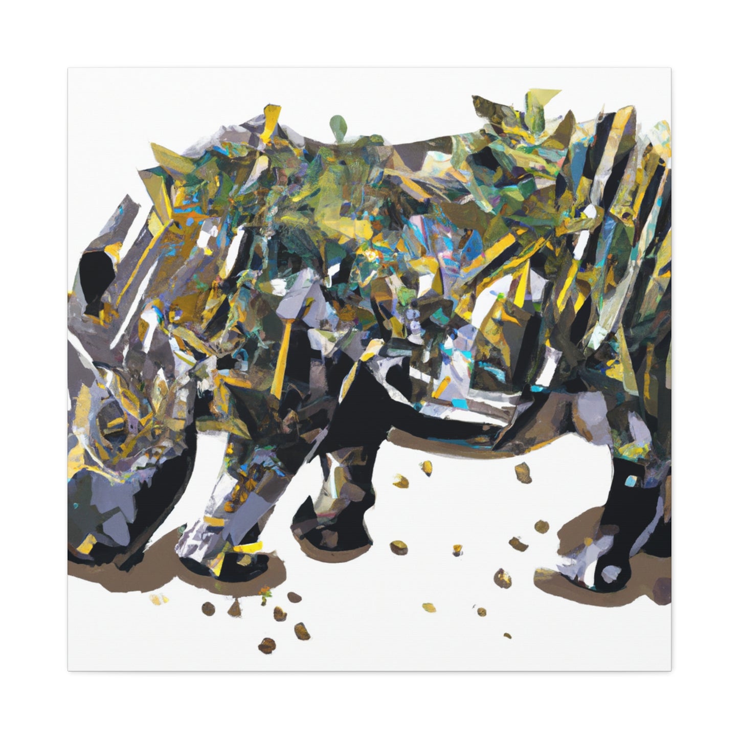 Rhinoceros: Abstracted - Canvas