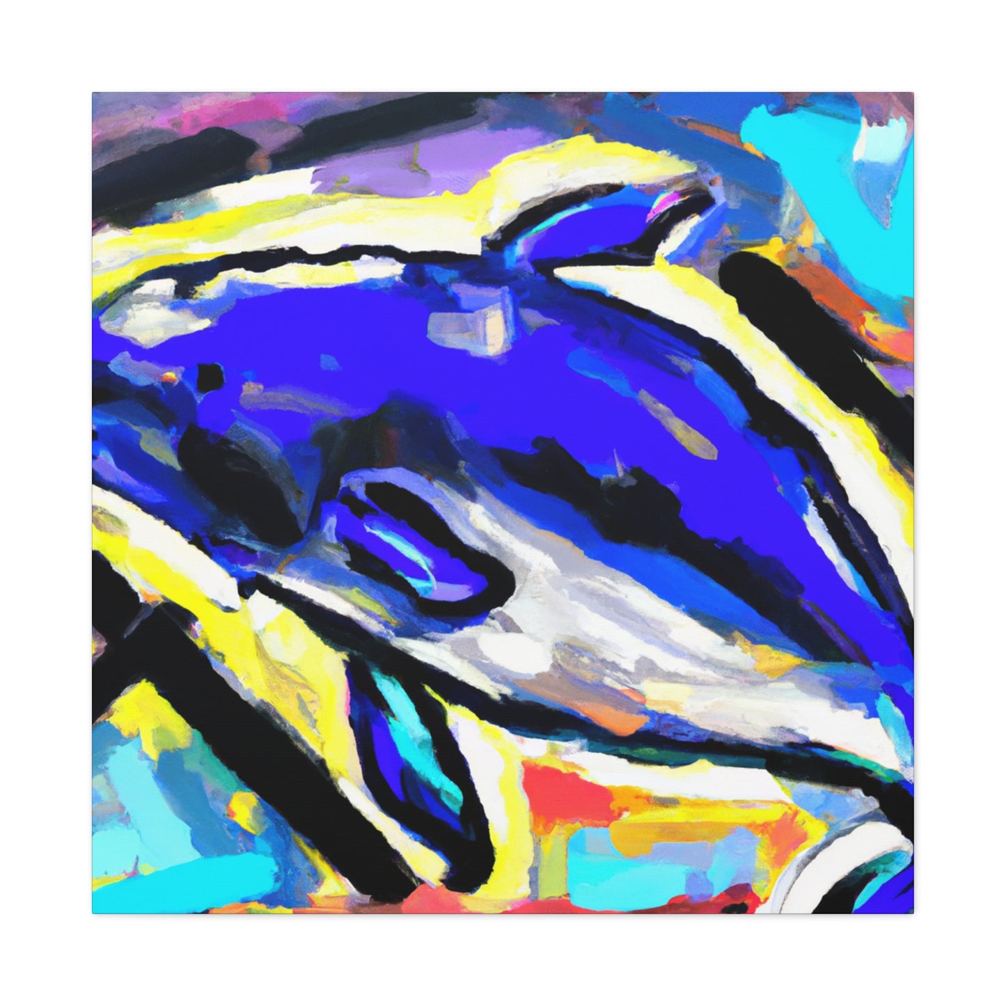 "Dolphin Within Abstraction" - Canvas