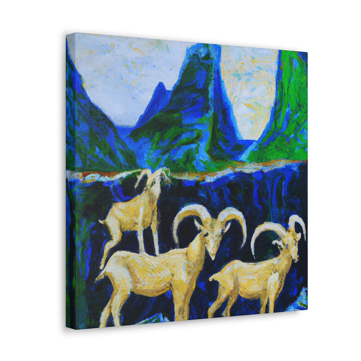 Mountain Goat Expressionism - Canvas