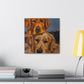 "Golden Retriever Wonderland" - Canvas