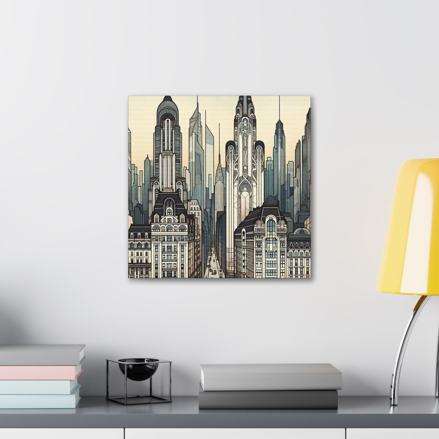 Cityscape Symphony in Bloom - Canvas