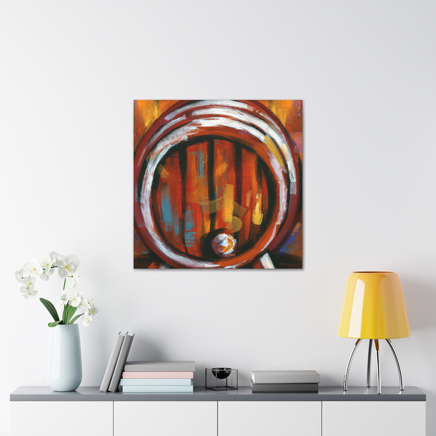 "Whisky Barrel Reflection" - Canvas