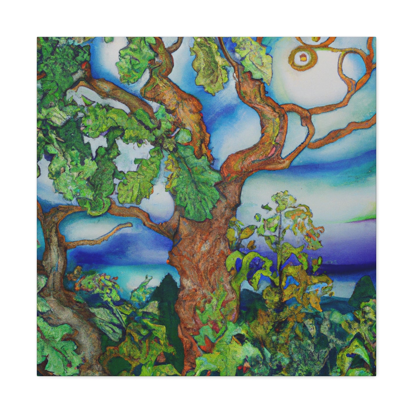 "Oaks in Moonlight Glow" - Canvas