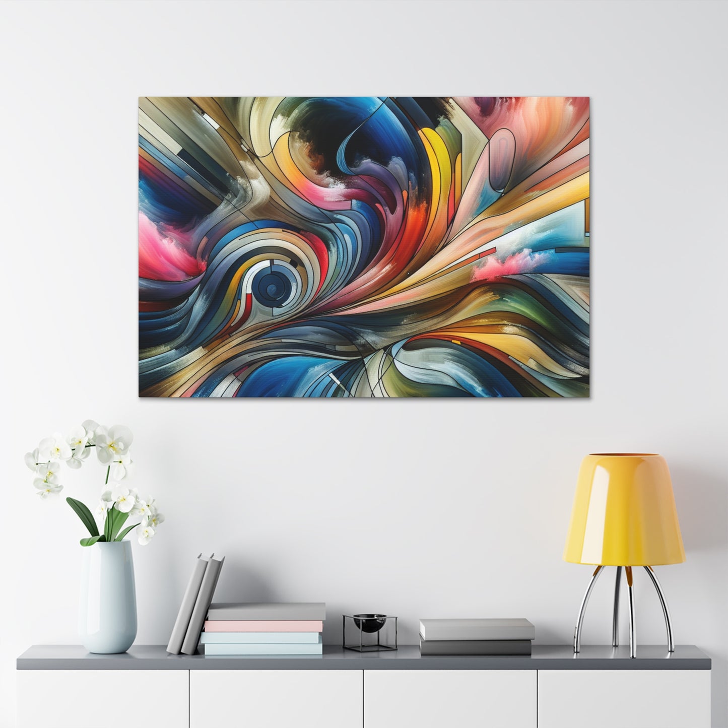 Whirling Colors Embrace - Canvas