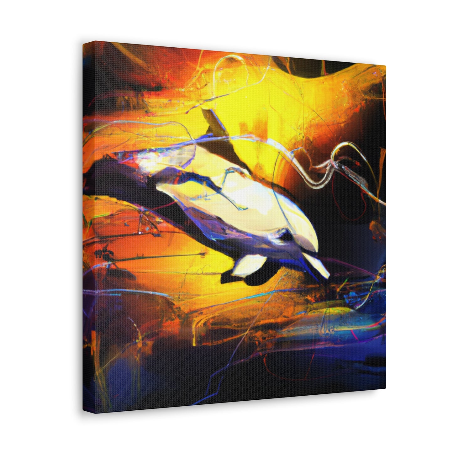 Dolphins in Moonlight - Canvas