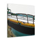 Pontoon Boat Reflection. - Canvas