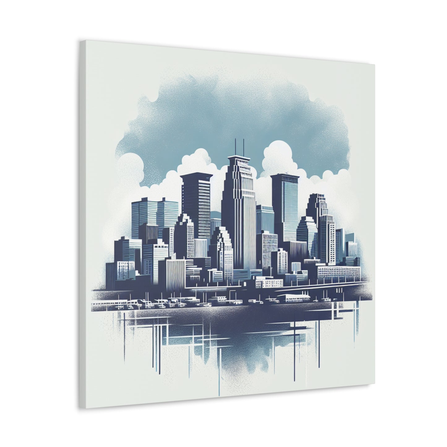 "Urban Rhapsody: Midwestern Mosaic" - Canvas