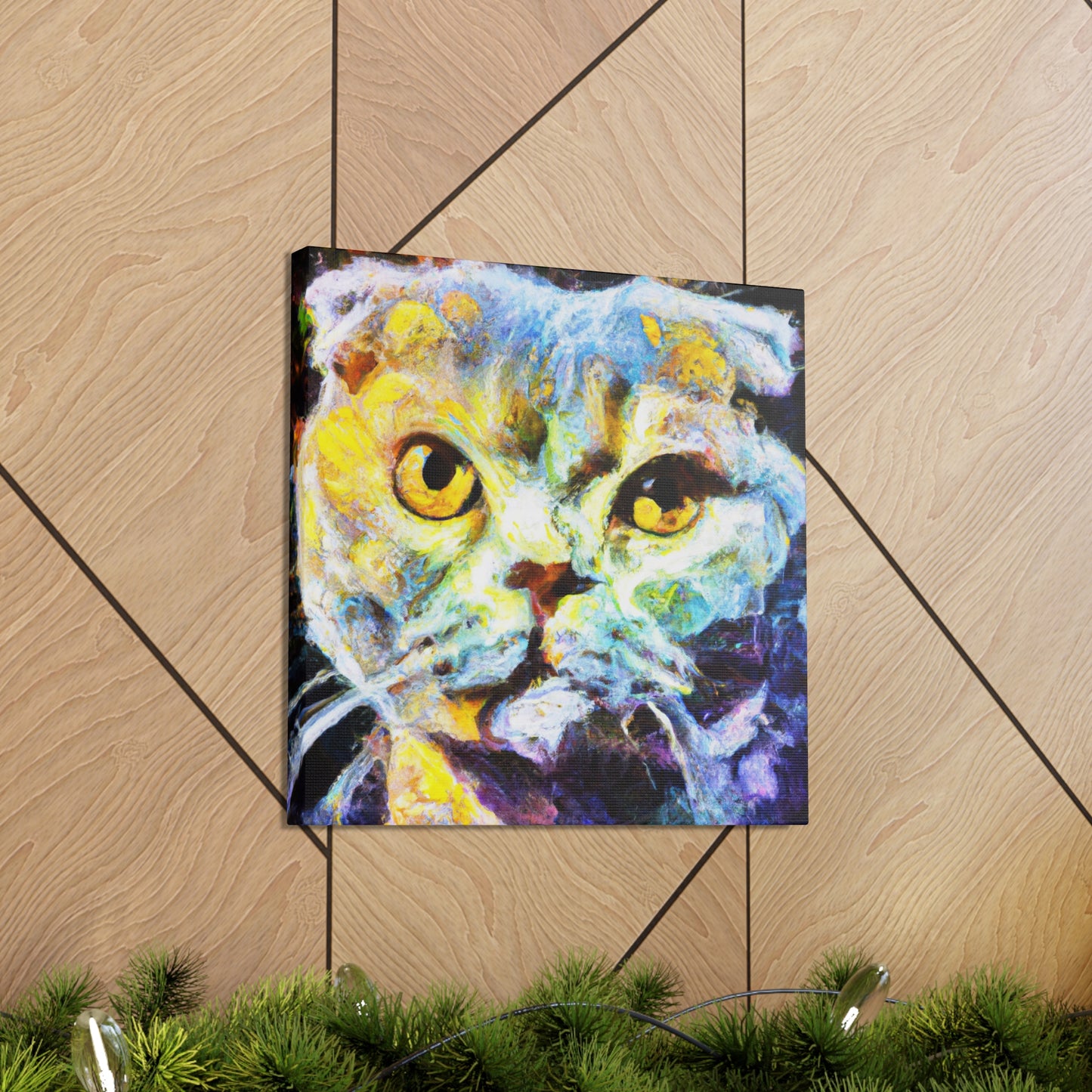 Scottish Fold Impasto - Canvas