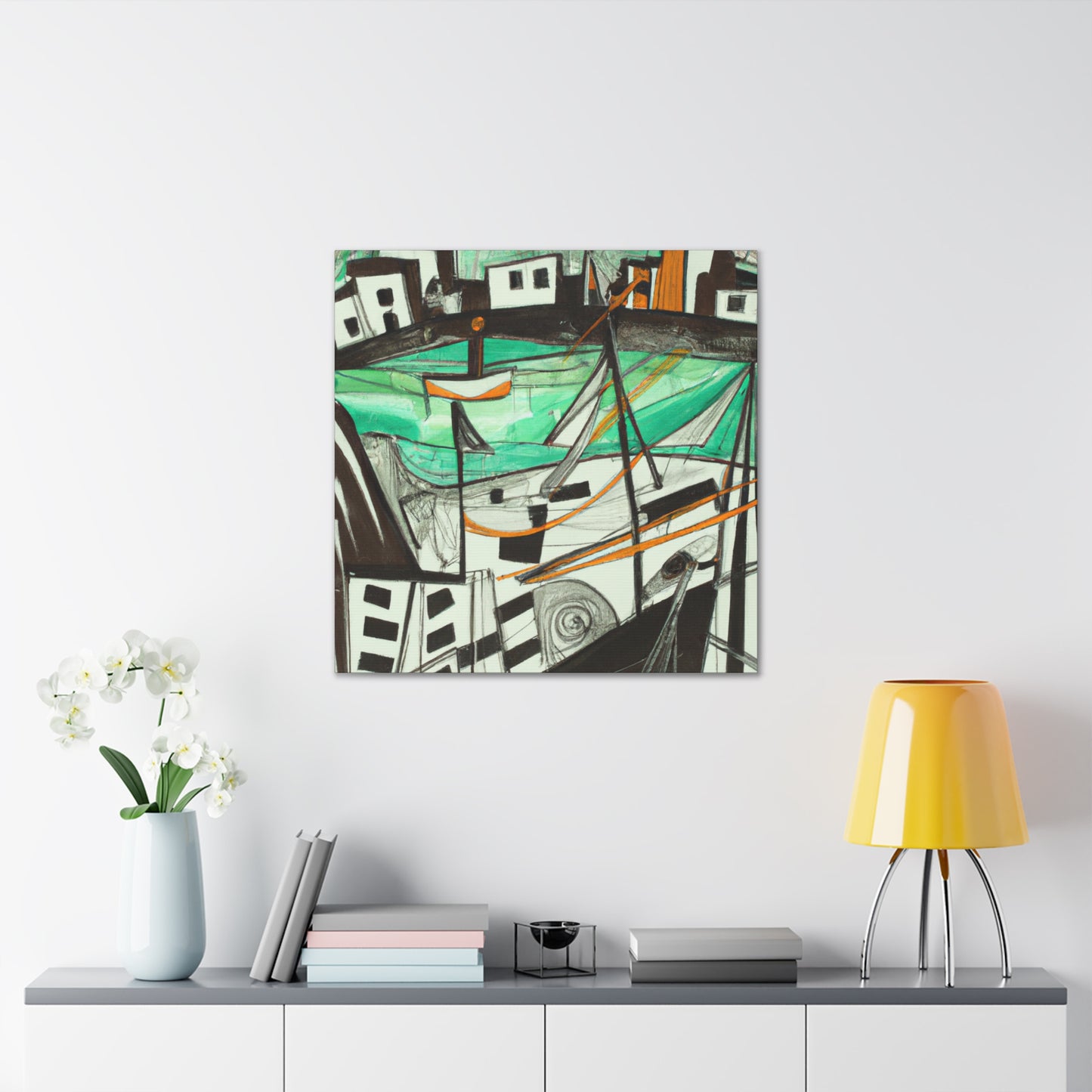 "Harbor of the 1920s" - Canvas