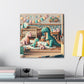 Whimsical Prehistoric Splendor - Canvas