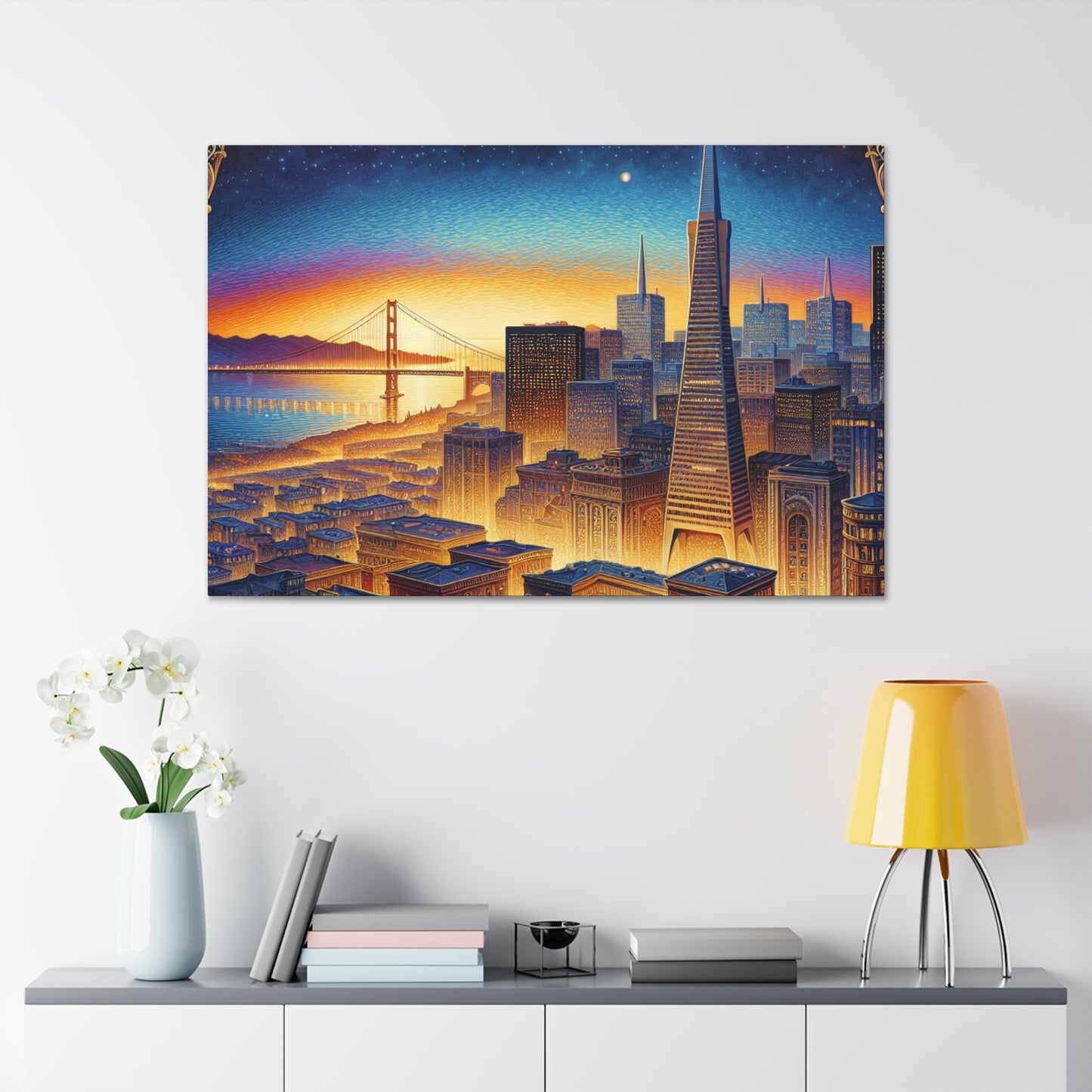 "Vibrant Urban Serenity" - Canvas