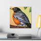 "Glamorous American Robins" - Canvas