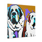 "Saint Bernard in Color". - Canvas