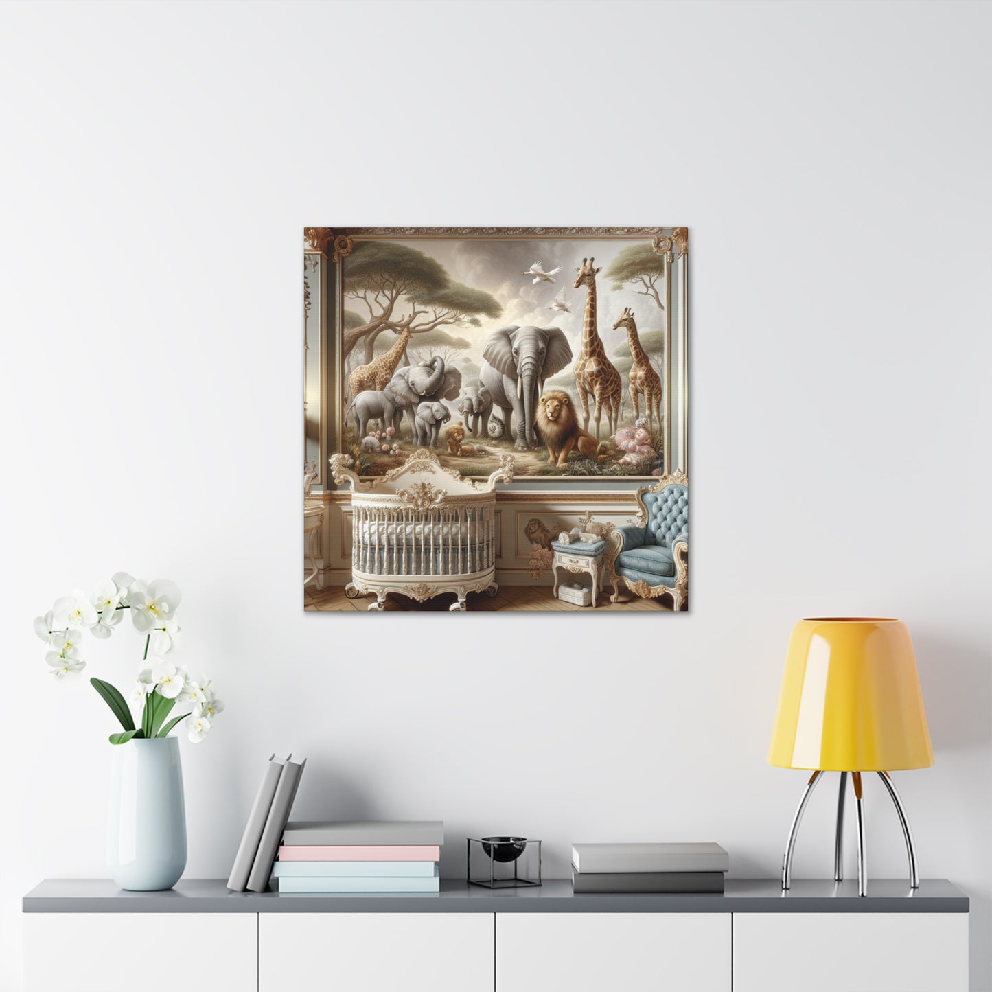 Safari Majesty in Rococo - Canvas