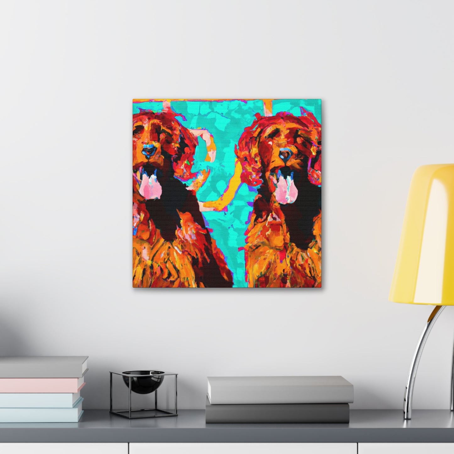 "Proud Irish Setter Portrait" - Canvas