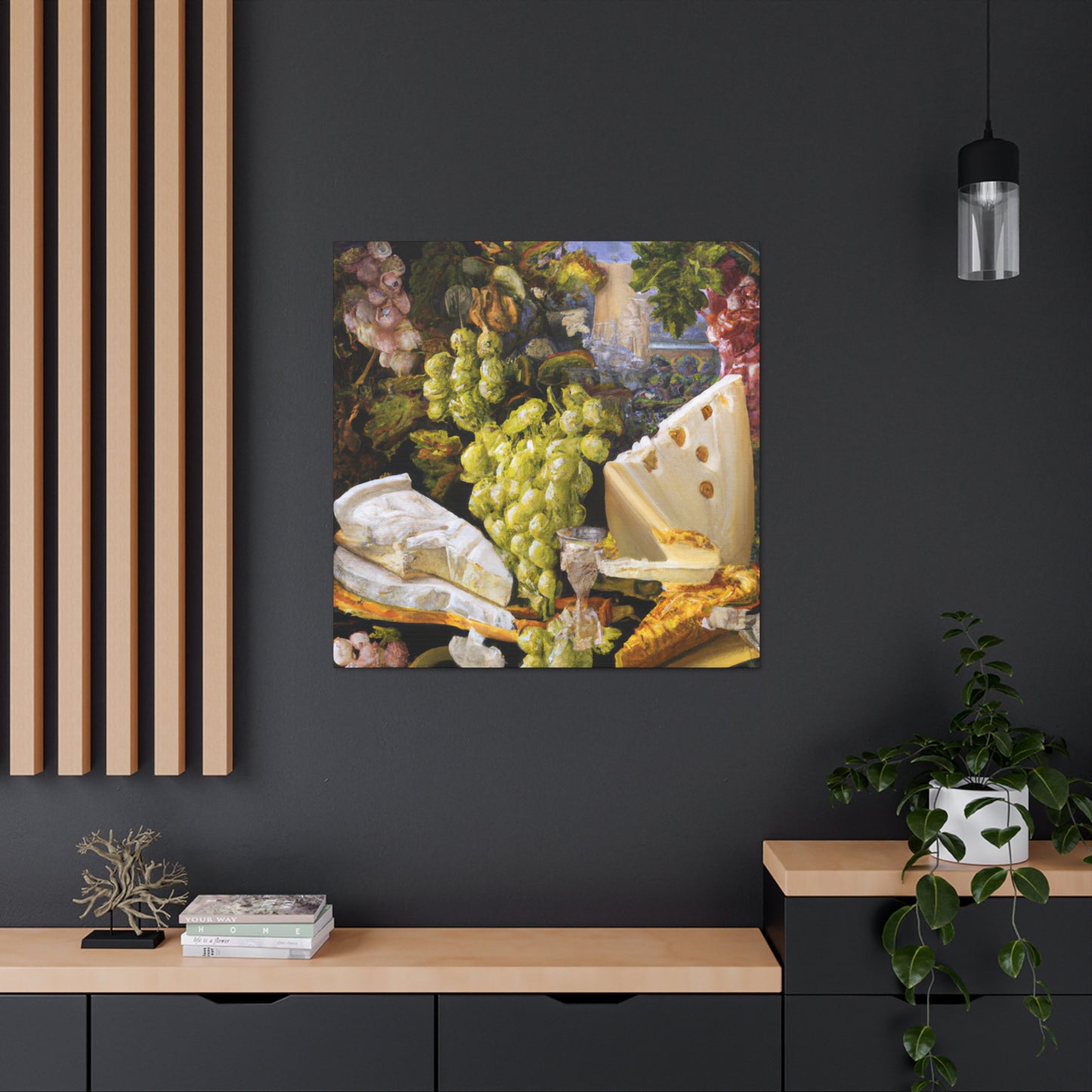 Cheese and Grapes Abound - Canvas