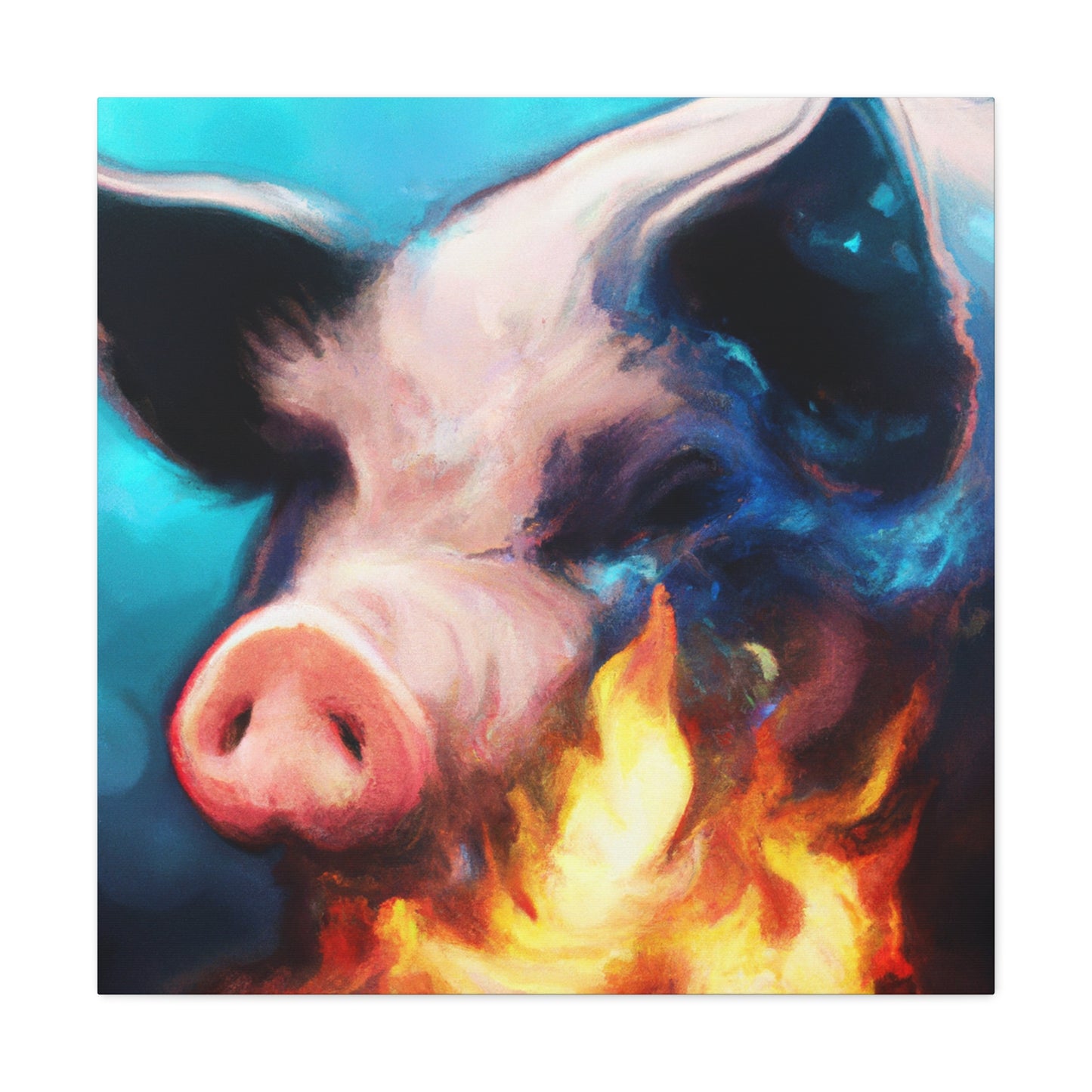 "Pot Belly Pig Dreaming" - Canvas