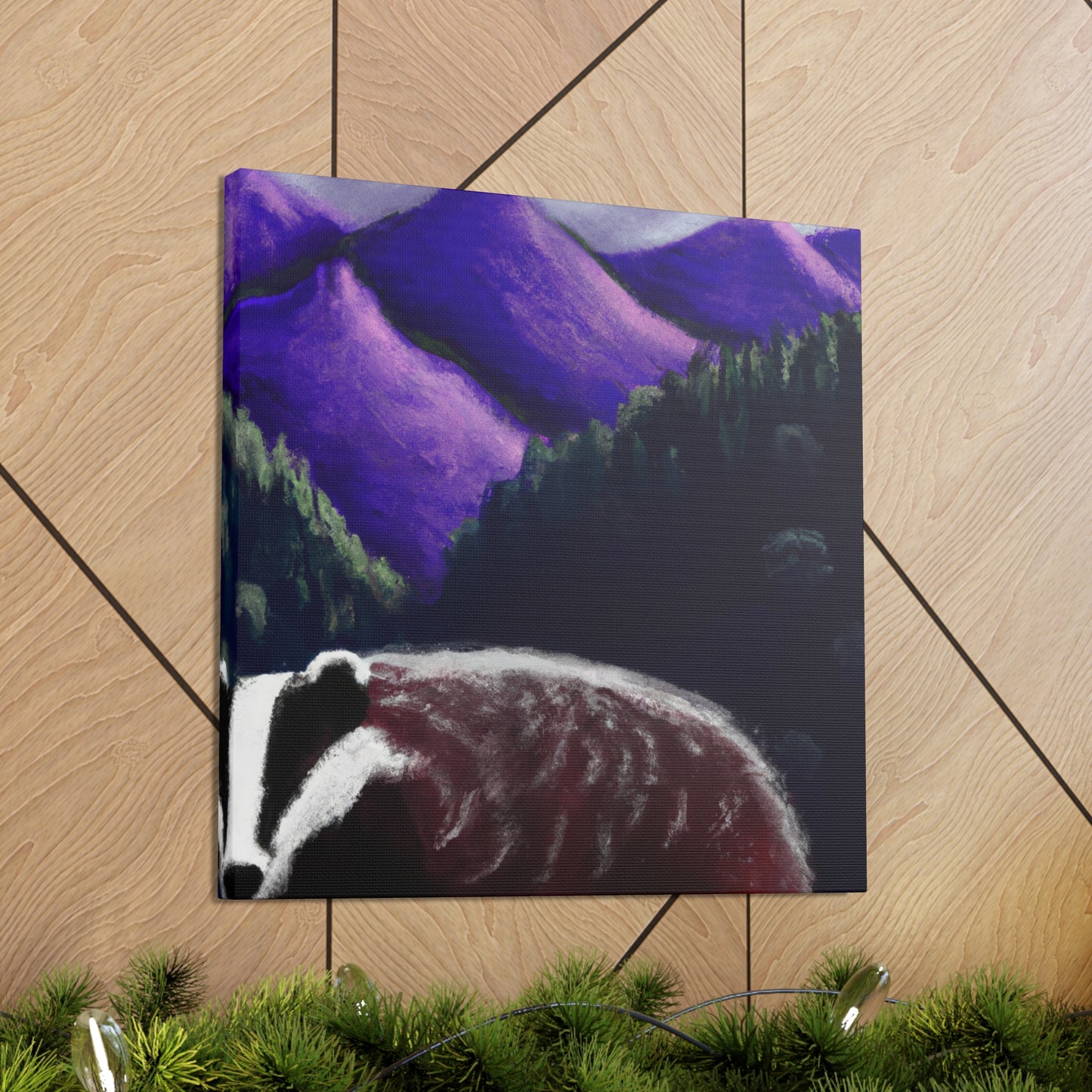 "Badger in the Spotlight" - Canvas